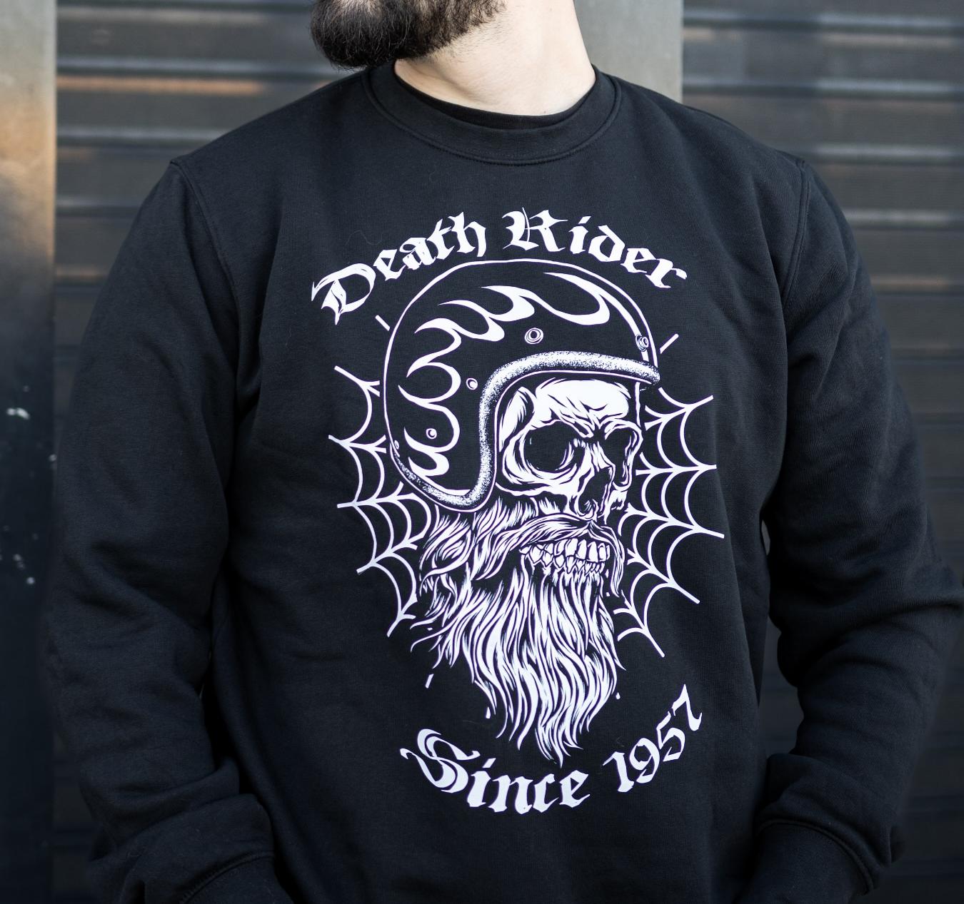Vintage Death Rider Motorcycle Long Sleeved T-Shirt