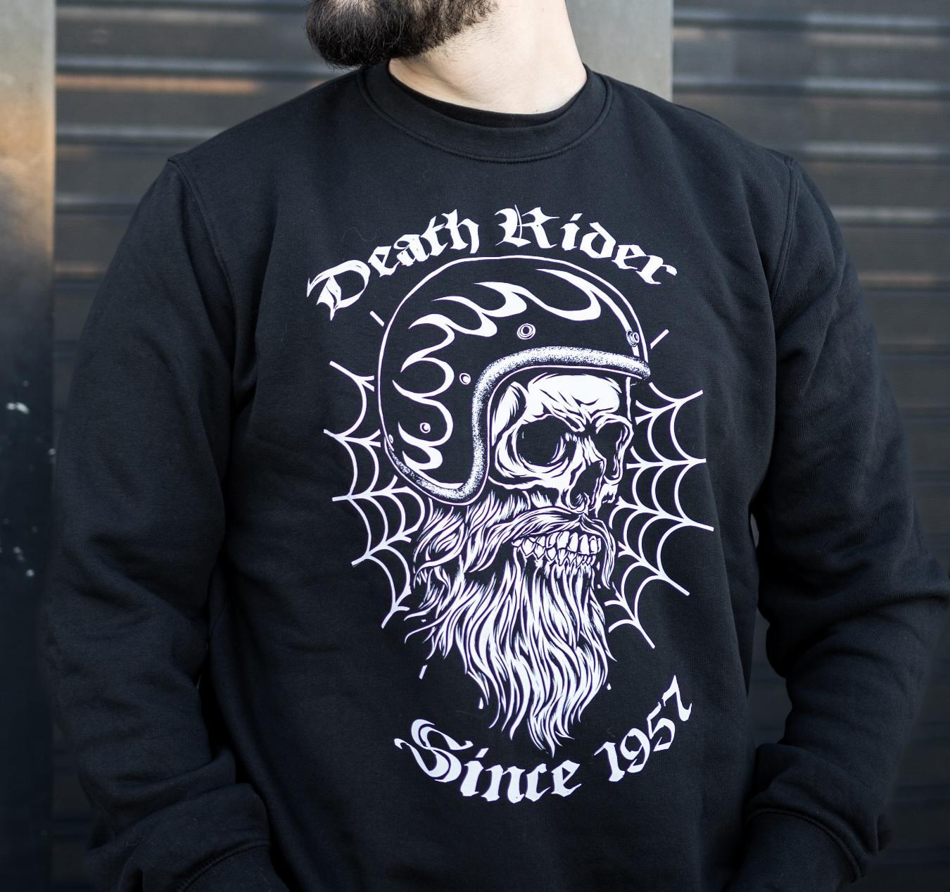 Vintage Death Rider Motorcycle Long Sleeved T-Shirt