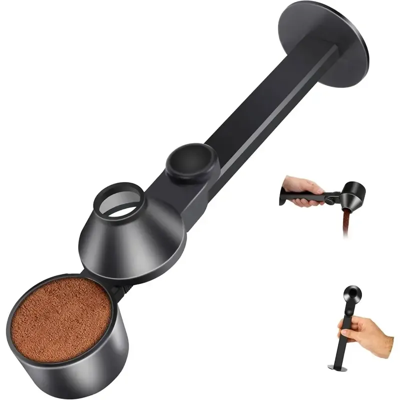 Scoop Funnel Coffee Dosing Spoon-Precise 2Tbsp PCTG BPA-Free,51mm Tamper Kit,Fits Keurig K-Cup & Powder Formula Dispenser (Upgraded Combo Transparent,2Models AB)