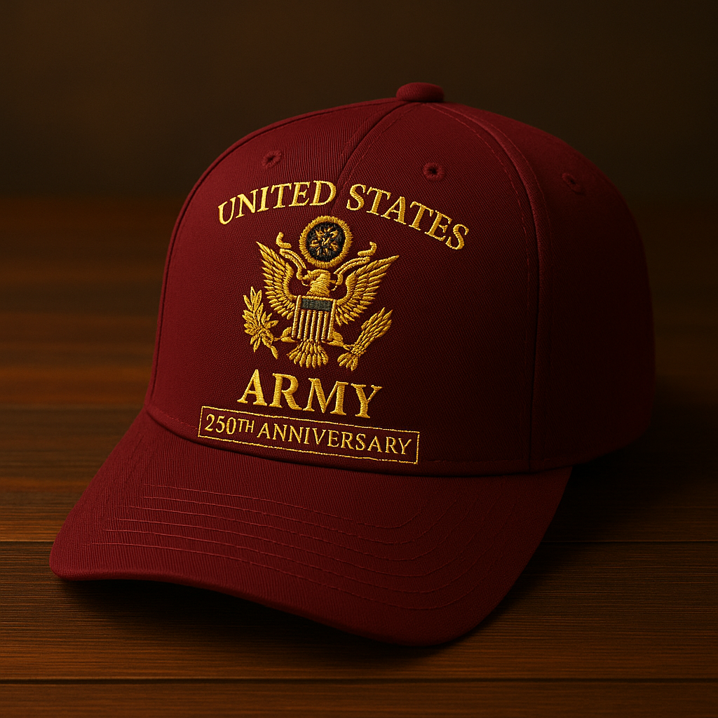 U.S. Army 250th Anniversary Commemorative Red Cap