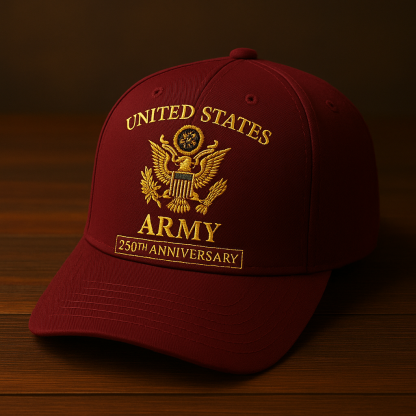 U.S. Army 250th Anniversary Commemorative Red Cap