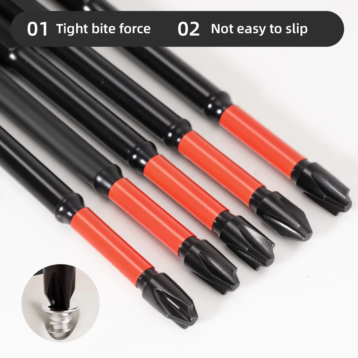 SnapFixMate FPH2 Impact Screwdriver Bit Set for Electricians, S2 Steel 65mm & 110mm, 1/4 Inch Hex Shank Magnetic Cross Slot Screw Driver Drill Bits Used on Circuit Breakers