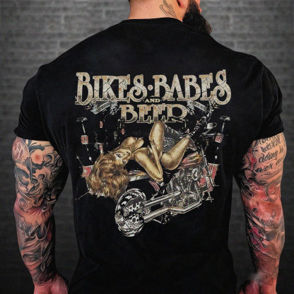 Vintage Skull & Motorcycle Graphic Tee