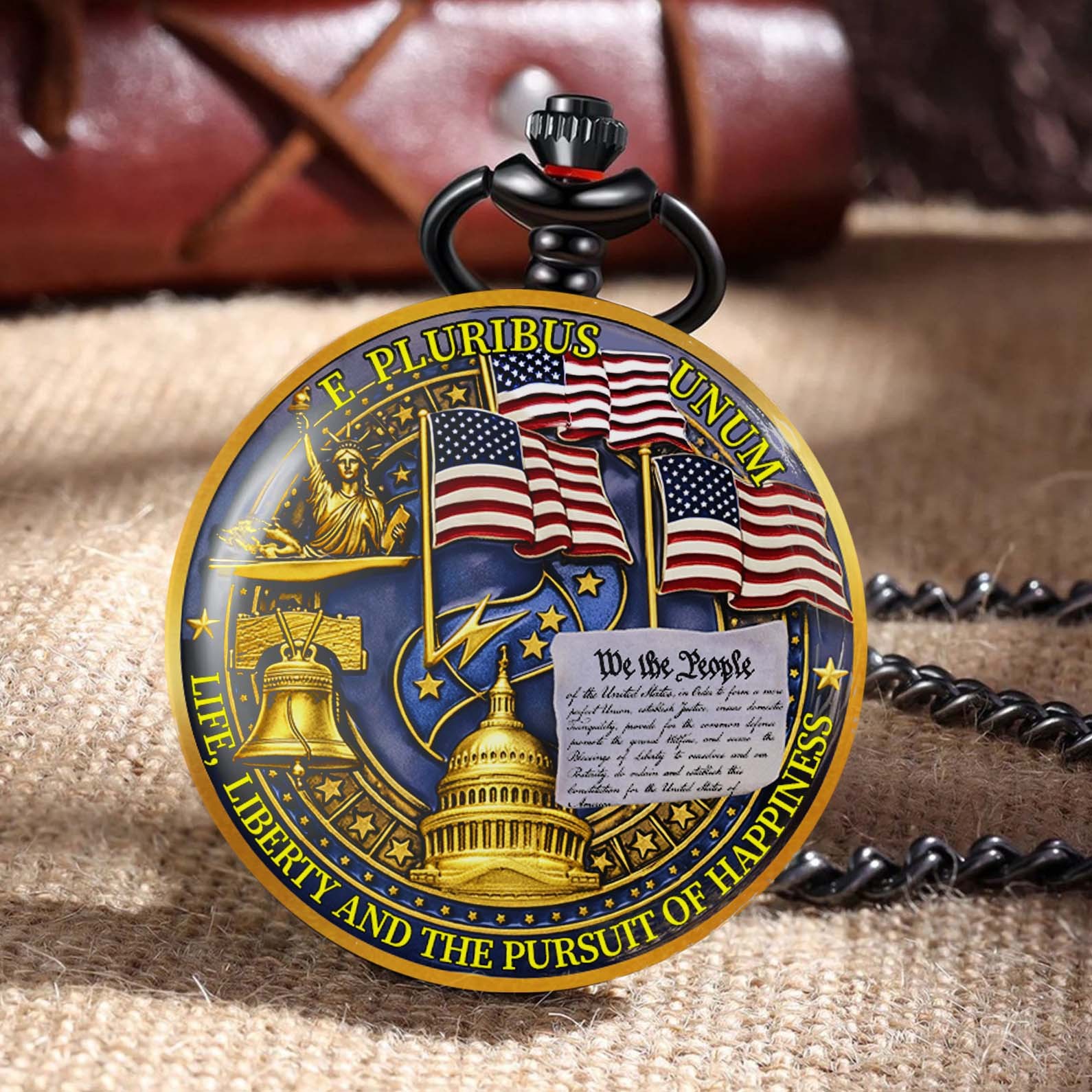 USA 250 Years Anniversary Commemorative Pocket Watch, 250 Years of Freedom 1776–2026 Pocket Watch 