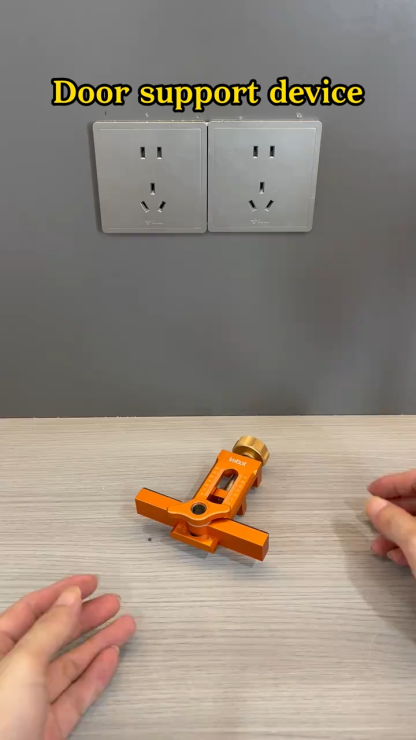 IMBOT Cabinet Door Installation Fixture 2-in-1 Aluminum Alloy The Carpenter's Tool For Fixing Cabinet Doors With A Drill Bit For Quick Suitable For Various Cabinet Doors Such As Wardrobes And Kitchen CabinetsPositioning And Drilling