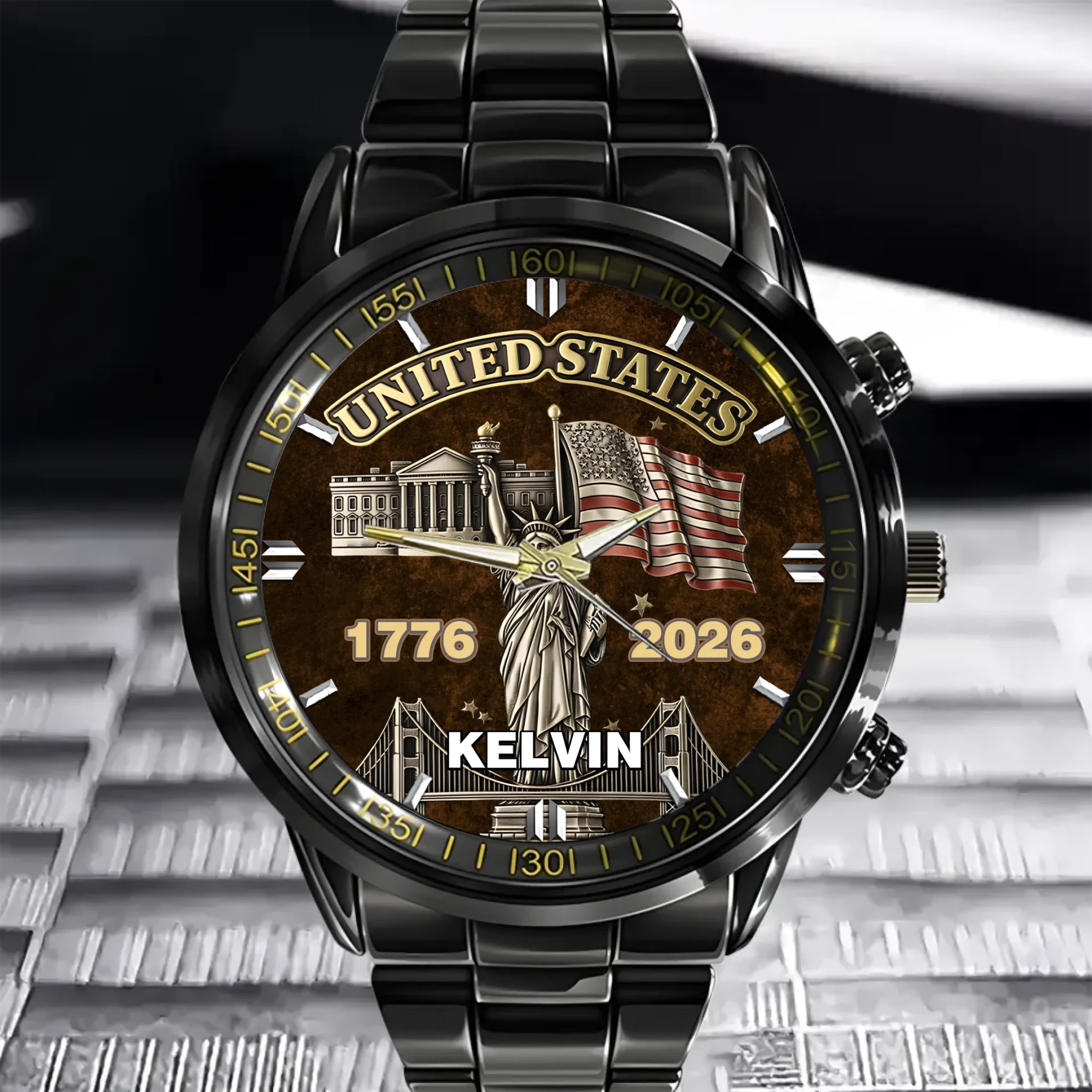 My Pride Is United States Customized Watch - Personalized Name And Yea