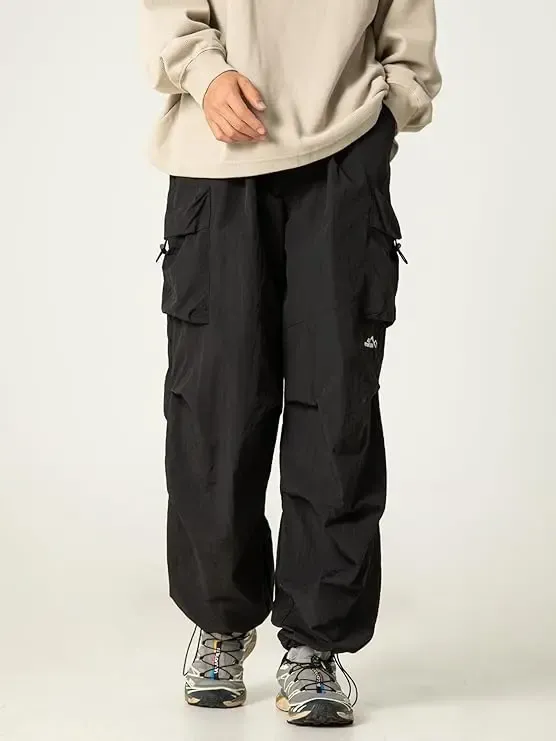 Urban Tech "Parachute" Baggy Cargos: Lightweight Water-Resistant Trousers for the Ultimate Streetwear Silhouette 🛸
