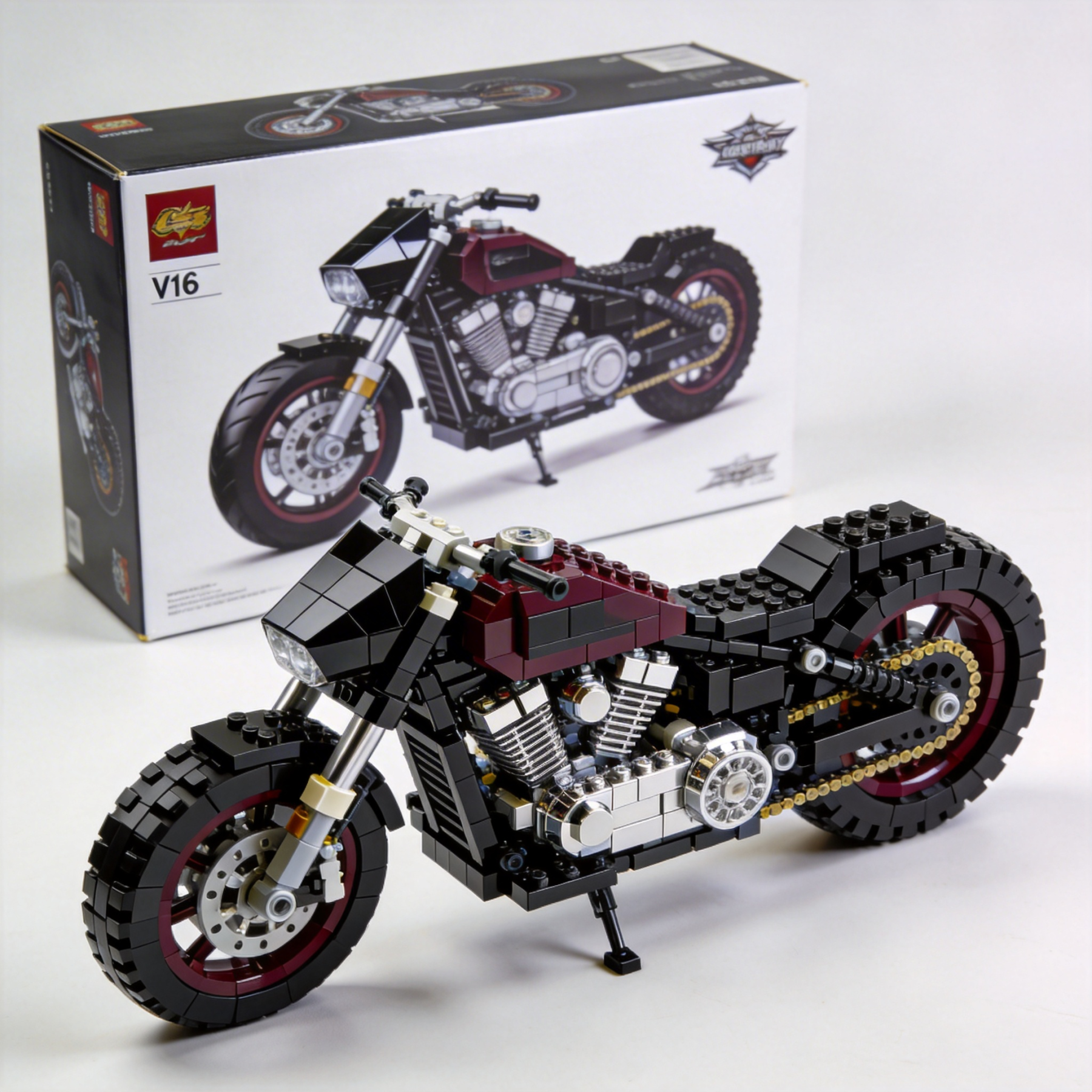 Adult Harley-Davidson motorcycle building blocks