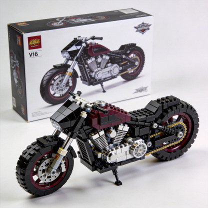 Adult Harley-Davidson motorcycle building blocks