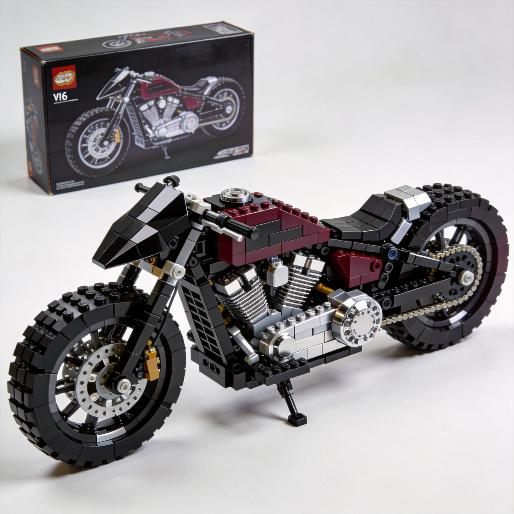Adult Harley-Davidson motorcycle building blocks