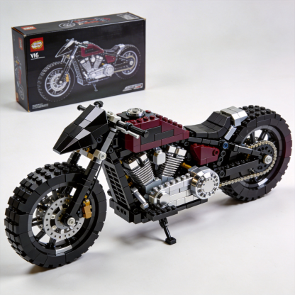 Adult Harley-Davidson motorcycle building blocks