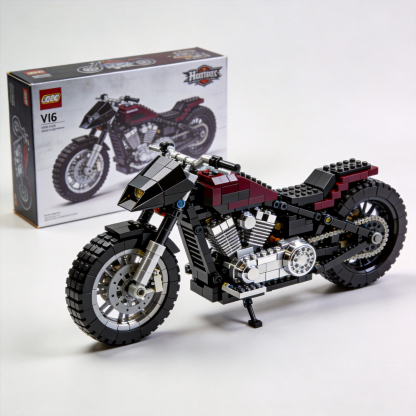 Adult Harley-Davidson motorcycle building blocks