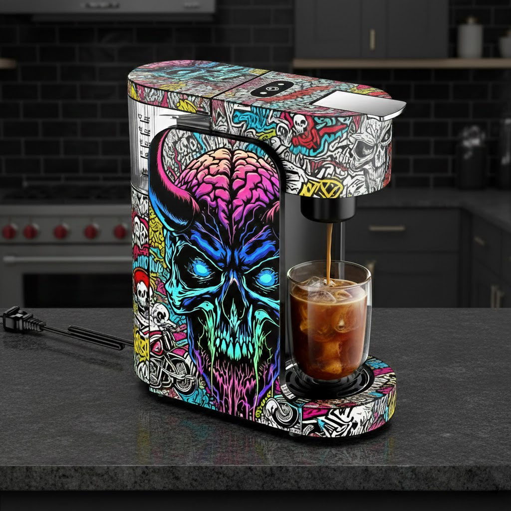 Graffiti Style Coffee Machine Skull | More Than a Machine