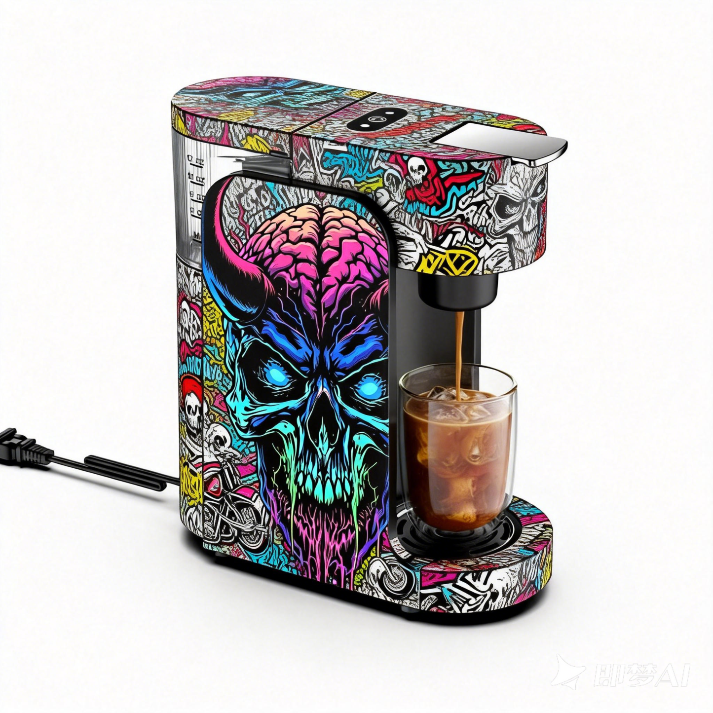 Graffiti Style Coffee Machine Skull | More Than a Machine