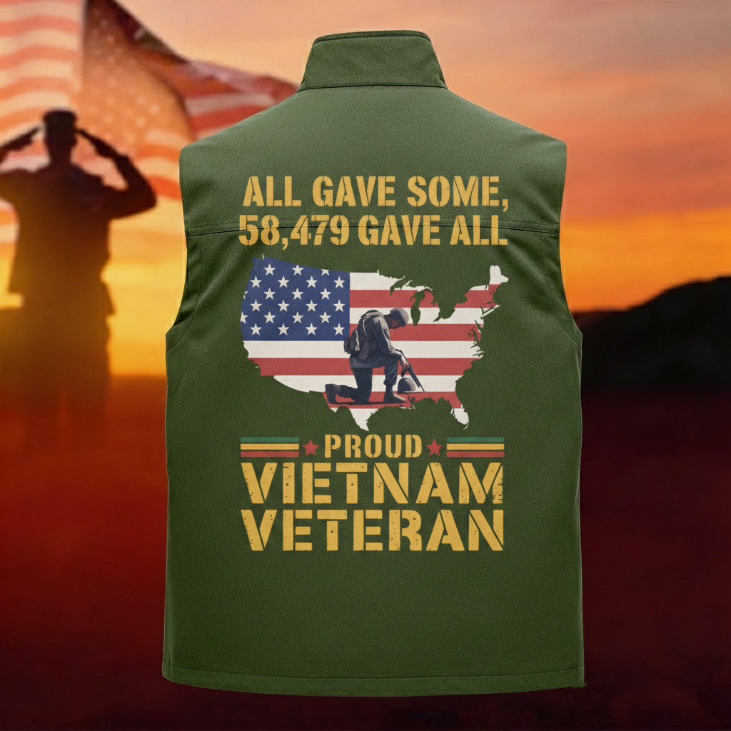 Personalized Vietnam Veterans Multi-Pocket Vest