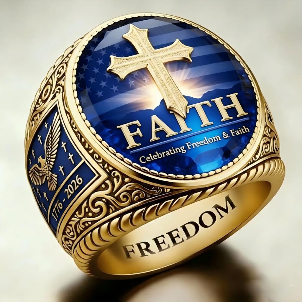 Christian style Cross pattern ring