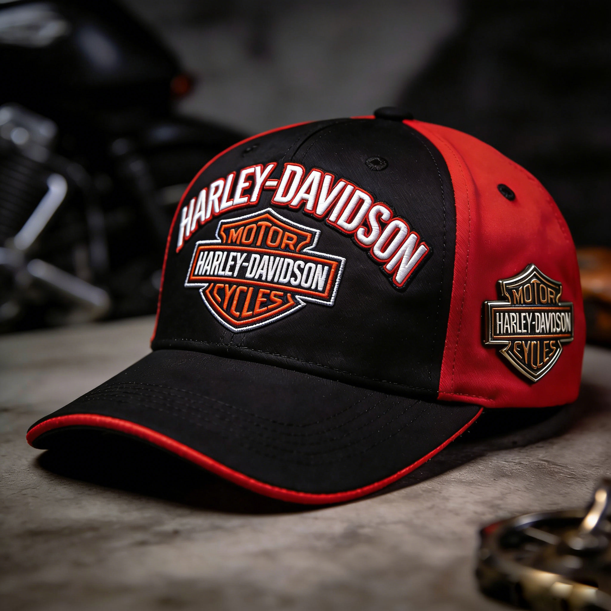 Biker Style Baseball Cap