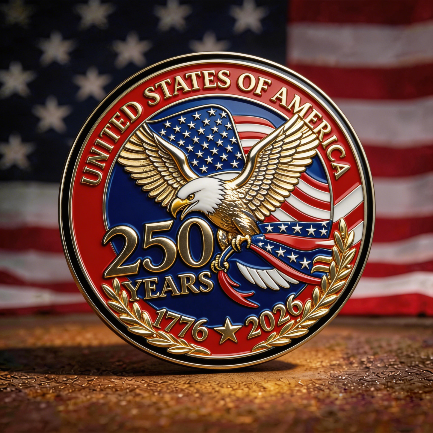 USA 250th Anniversary Commemorative Badge