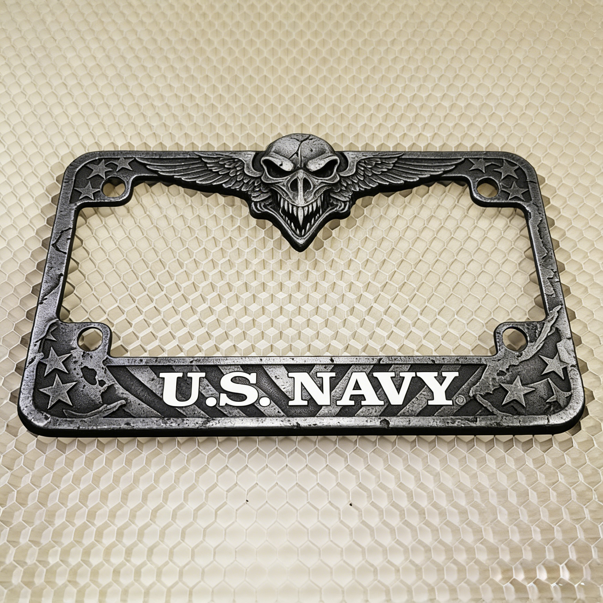 Patriot’s Shield | Vintage Relief License Plate Frame