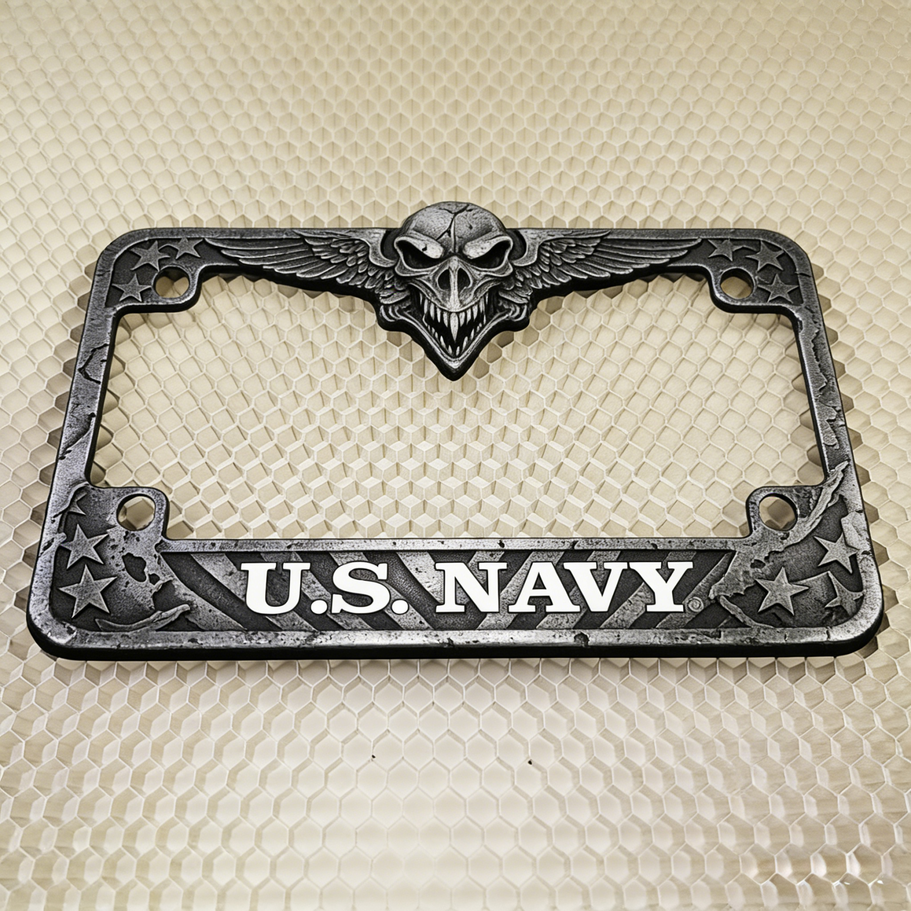 Patriot’s Shield | Vintage Relief License Plate Frame