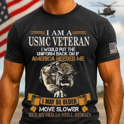 American Military - Style USMC Veteran Inspirational T-Shirt