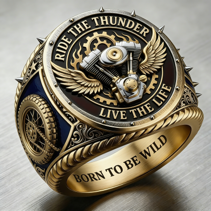 Classic American Motorcycle Style Vintage Biker Ring