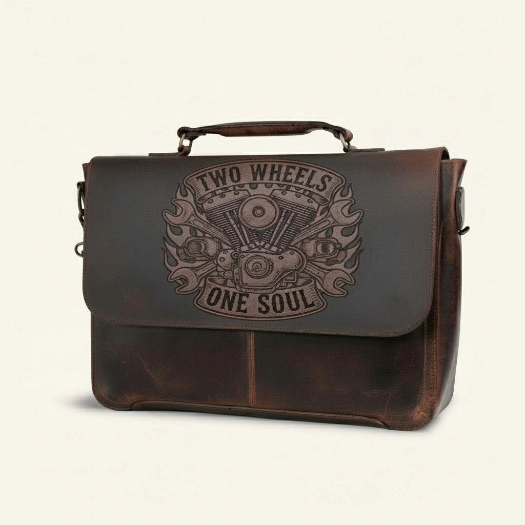 Hardcore Biker Style Vintage Messenger Bag