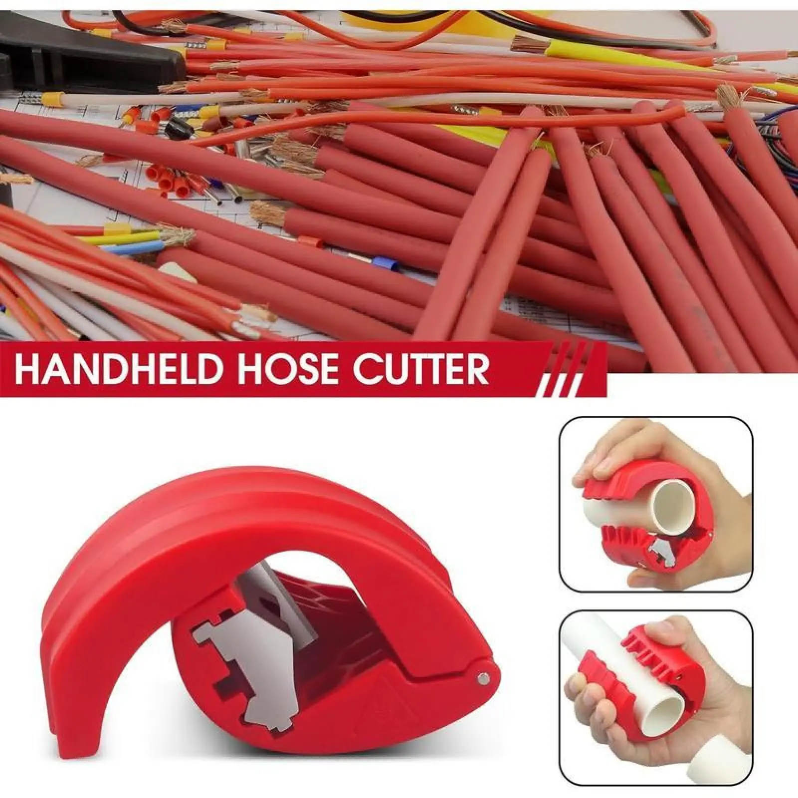 Professional Plastic Pipe & Sealing Sleeve Cutter (20-50mm) – 9022-10 Precision Series | Flush Cut, Burr-Free | Essential Tool for Plumbing & Electrical Pros
