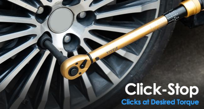 1/4 3/8 1/2-inch Drive Click Torque Wrench, 8Pcs Torque Wrench Set 10-220in.lb, 10-45ft.lb, 10-160ft.lb with Adapters, ±3% Accuracy, 72-Tooth Dual Scale Torque Wrenches for Bike, Moto, Car Repair wrenches torque wrench