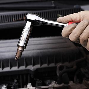 CASOMAN 10PCS 3/8"Drive Magnetic Spark Plug Socket Set, 6PT&12PT, Include Extension Bar, Universal Joint & Spark Plug Gapper, CR-V Steel CASOMAN 10PCS 3/8"Drive Magnetic Spark Plug Socket Set, 6PT&12PT, Include Extension Bar, Universal Joint & Spark Plug Gapper, CR-V Steel