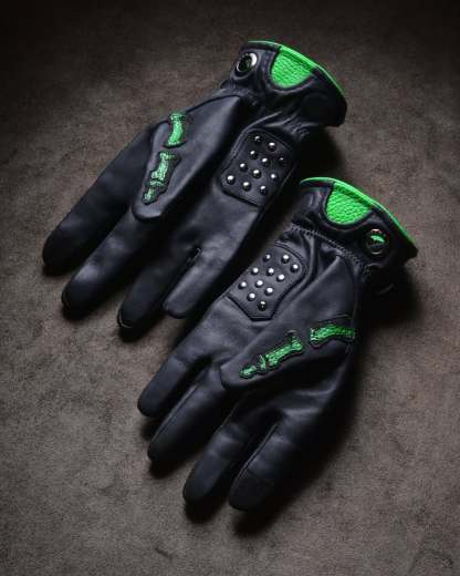 Vintage Style Pattern Motorcycle Riding Gloves