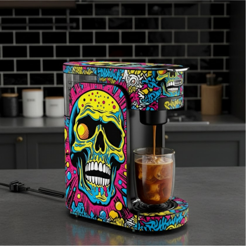 Graffiti Style Coffee Machine Skull | More Than a Machine