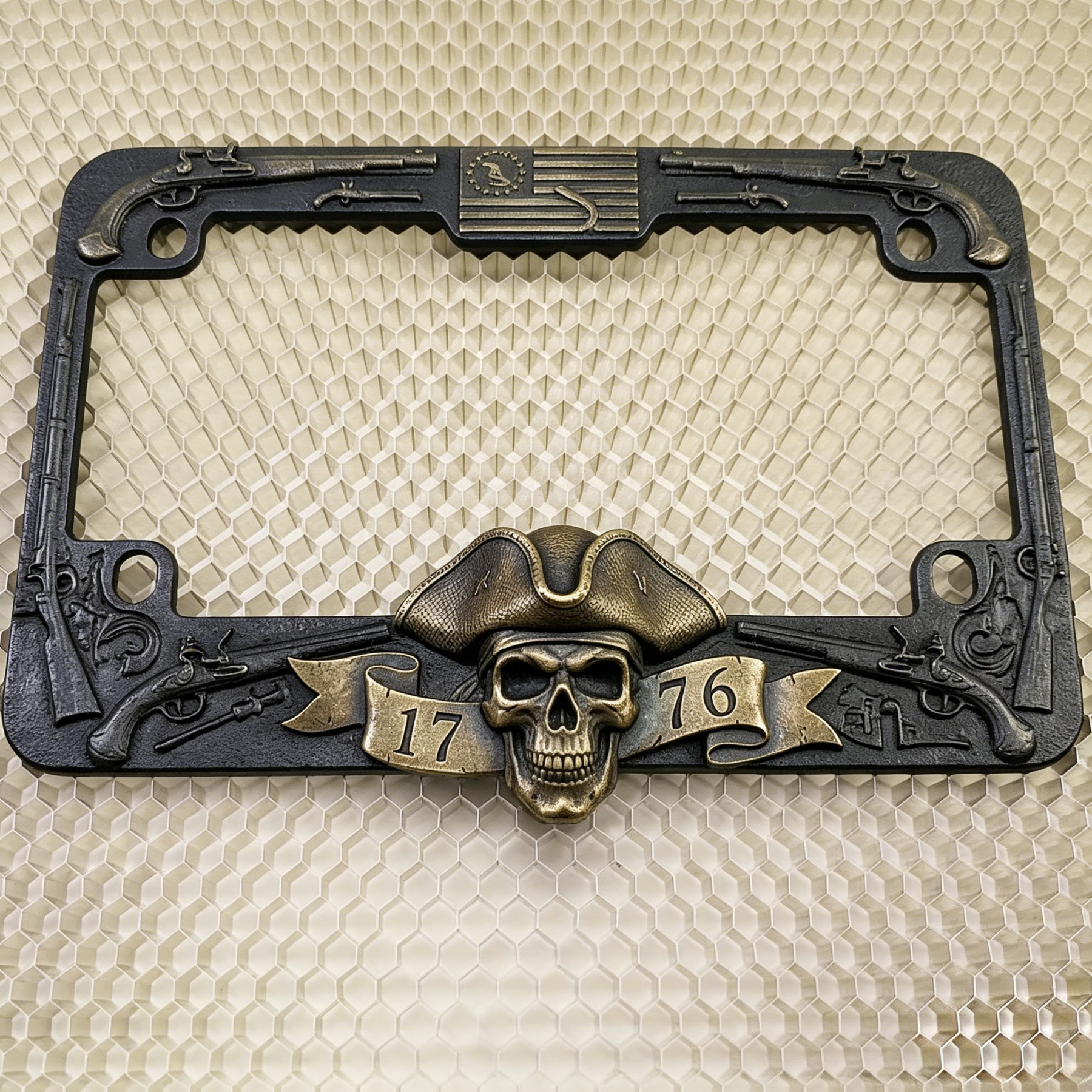 Patriot’s Shield | Vintage Relief License Plate Frame