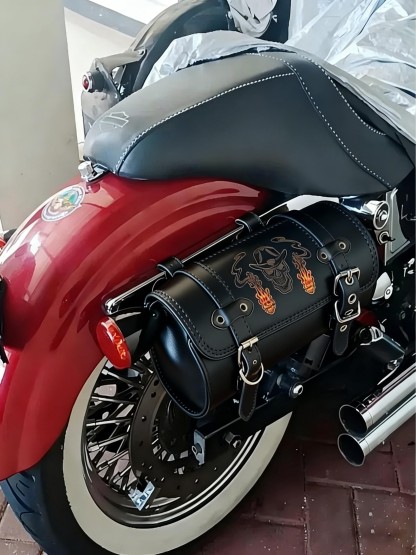 Vintage Distressed Motorcycle Saddlebag