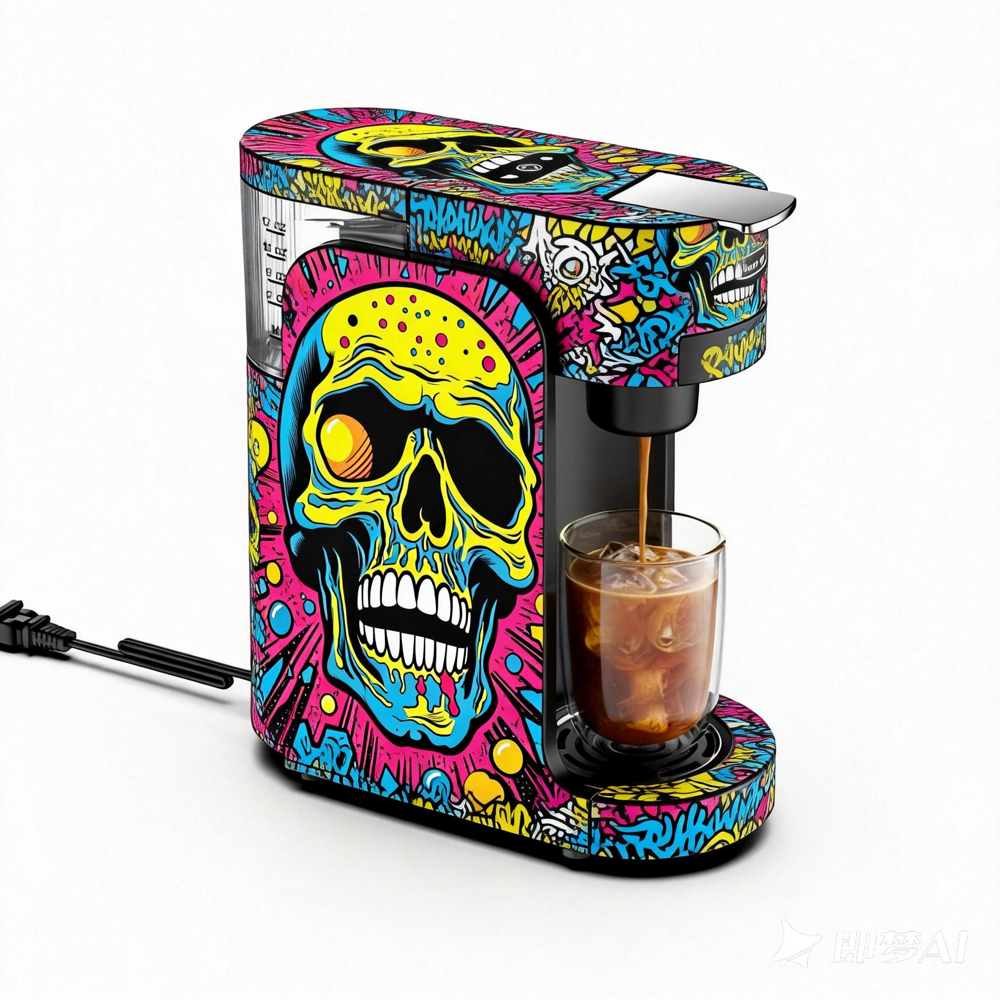 Graffiti Style Coffee Machine Skull | More Than a Machine