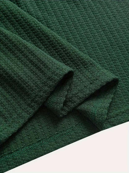 Men's solid color pique knit polo shirt