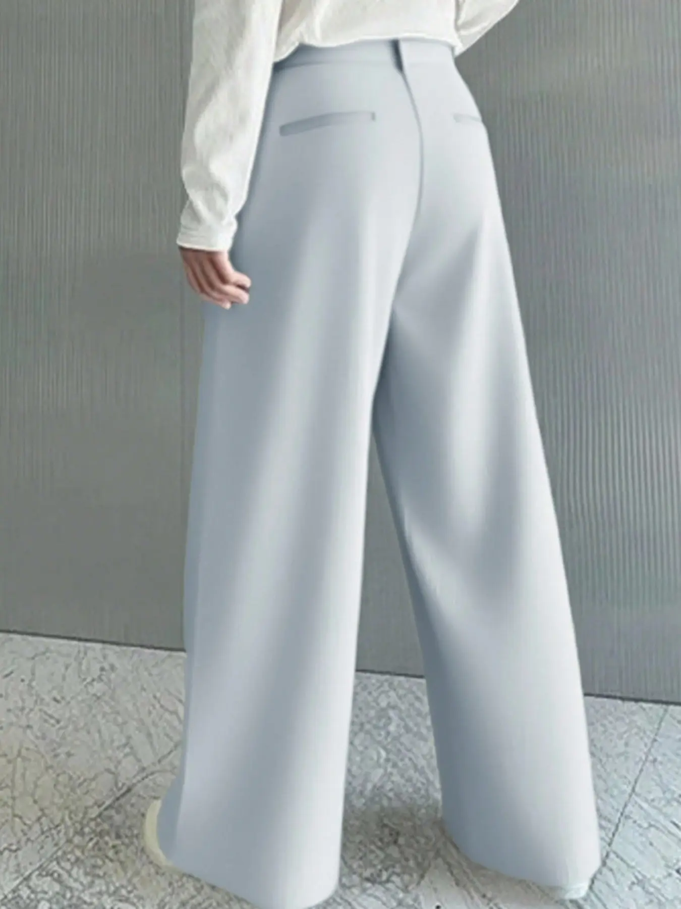 Men's Versatile Solid Color Wide Leg Pants, Unique Button Design, Fitted Style Perfect for Parties and Daily Wear, Casual Fitted Trousers, Casual Fashion Trousers
