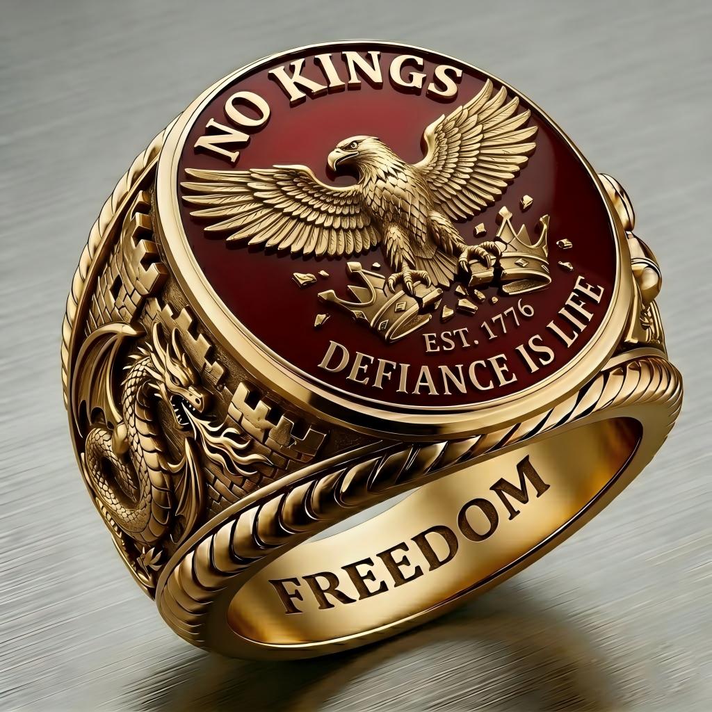 NO KINGS Freedom Ring – Freedom Statement Ring
