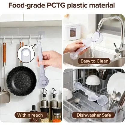 Scoop Funnel Coffee Dosing Spoon-Precise 2Tbsp PCTG BPA-Free,51mm Tamper Kit,Fits Keurig K-Cup & Powder Formula Dispenser (Upgraded Combo Transparent,2Models AB)