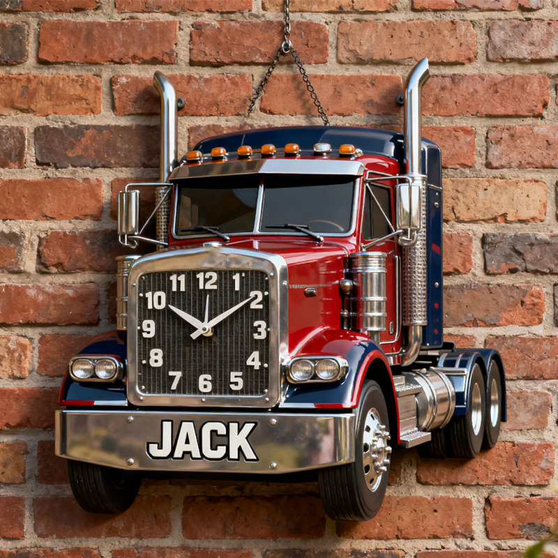 Personalized Classic Truck Theme Clock