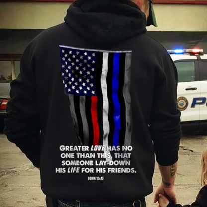 Police Fire EMS First Responder Bible Verse Flag