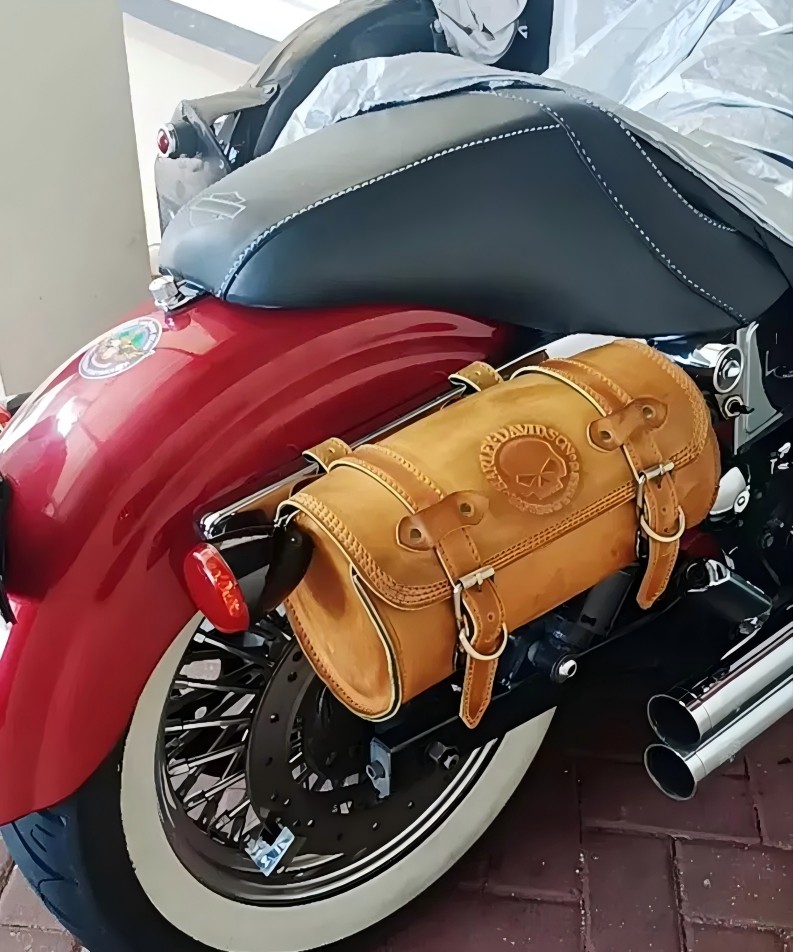 Vintage Distressed Motorcycle Saddlebag