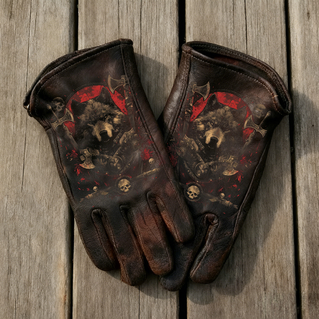 Vintage-Inspired Leather Work Gloves
