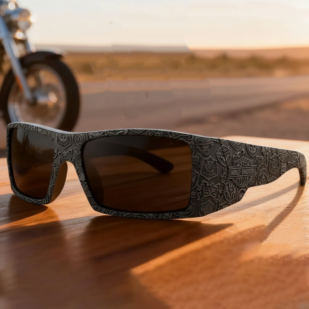 Vintage Biker Metal Frame Polarized Riding Sunglasses