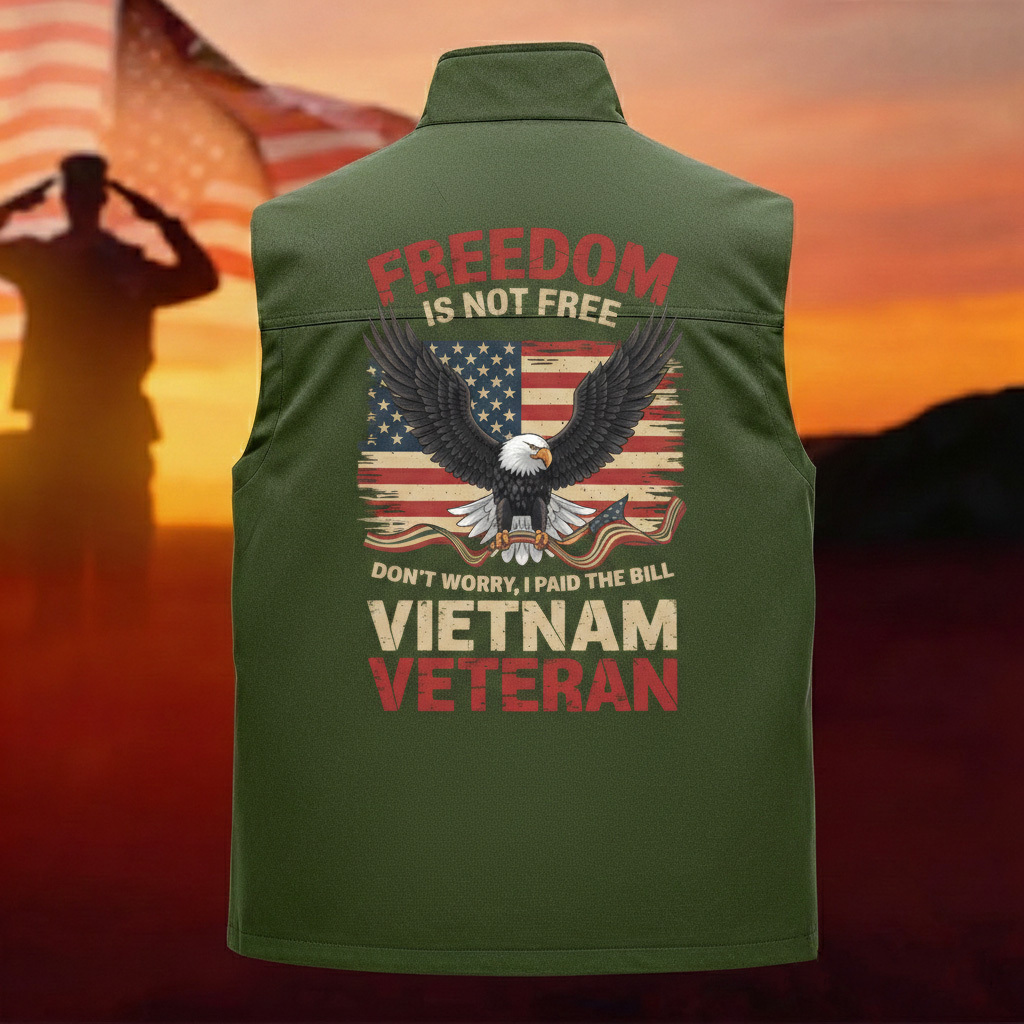Personalized Vietnam Veterans Multi-Pocket Vest