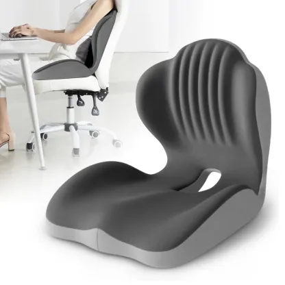 Ergonomic Memory Foam Seat Cushion with Lumbar & Back Support, Relieves Back Pain, Reduces Pressure, Ideal for Office Chairs, Stools, and Car Seats, Perfect Gift for Parents & Friends, The Most Thoughtful Gift