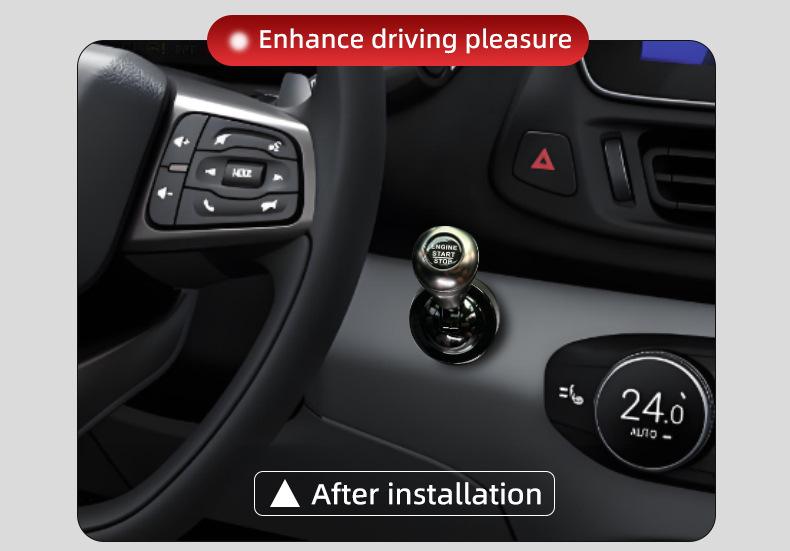 Universal One Click Start Lever - Car Push Start Button Cover Joystick, Cool Engine Ignition Car Interior Accessories