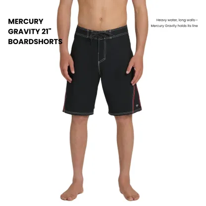 Quiksilver | Mercury Gravity 21" Boardshorts | SURFSILK Stretch | Fixed Waist & Contrast Side Panels | Embroidered Logo