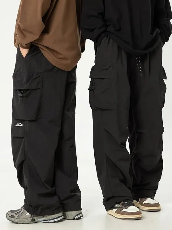 Urban Tech "Parachute" Baggy Cargos: Lightweight Water-Resistant Trousers for the Ultimate Streetwear Silhouette 🛸