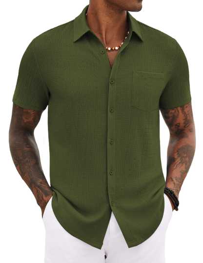 Casual Summer Textured Shirt